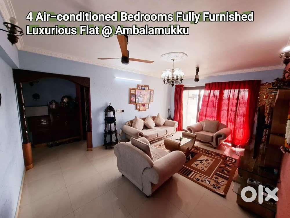 Ambalamukku (Kowdiar) 4BHK Posh Fully Furnished - air conditioned flat