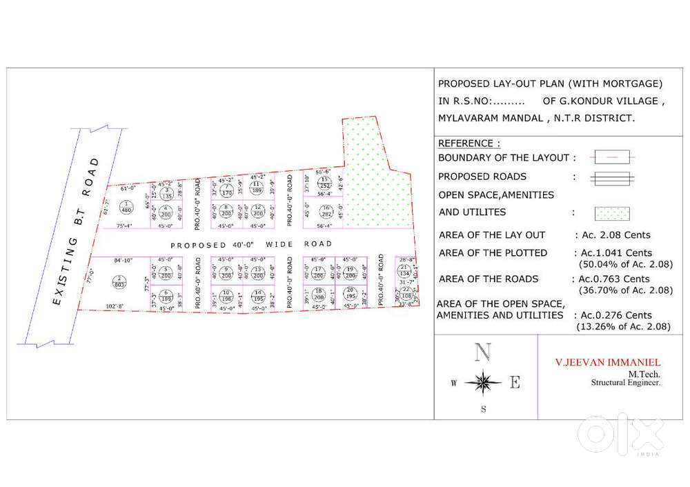 2.20 Acer 100 ft BT Road facing in Residential area around layouts