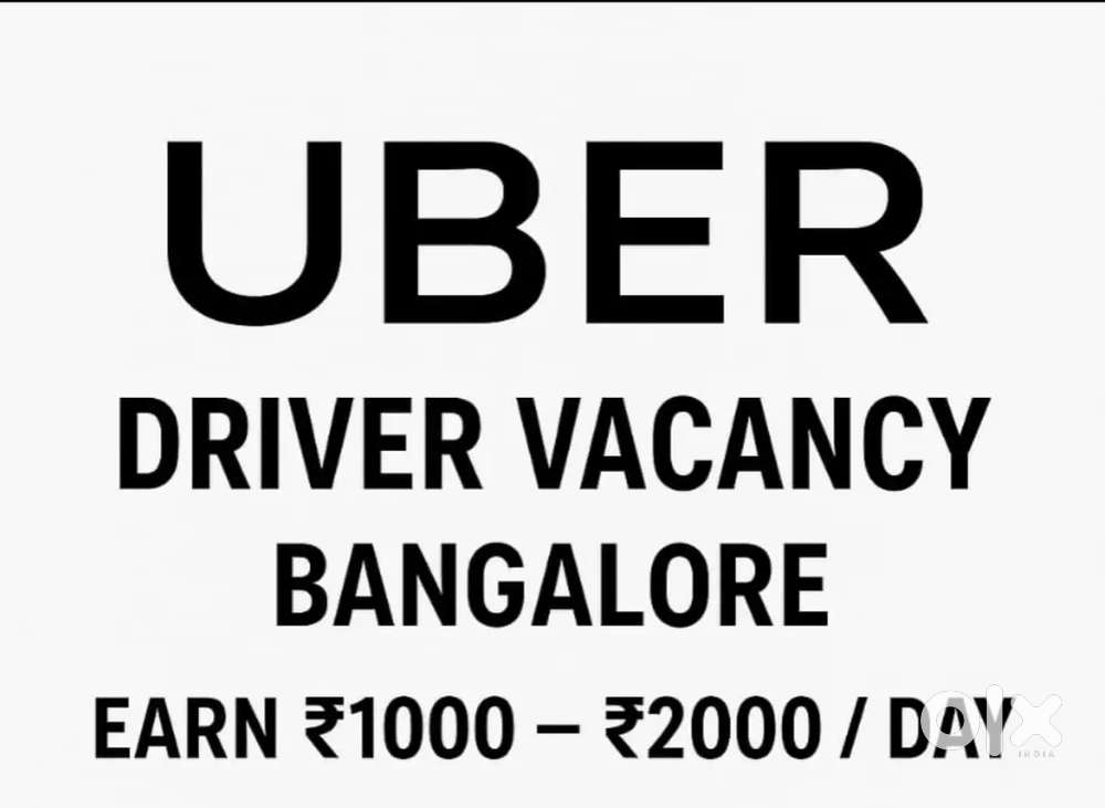 UBER Driver vacancy Bangalore,