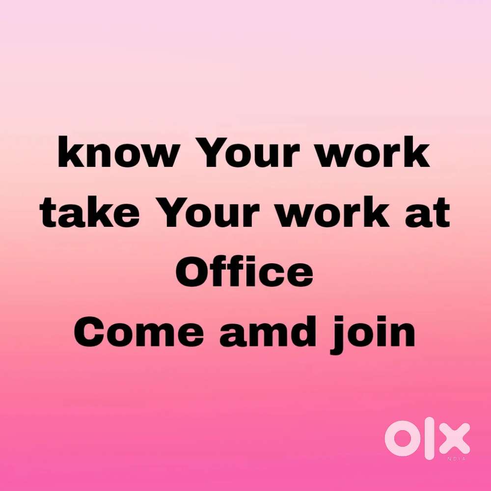 Home based jobs are available