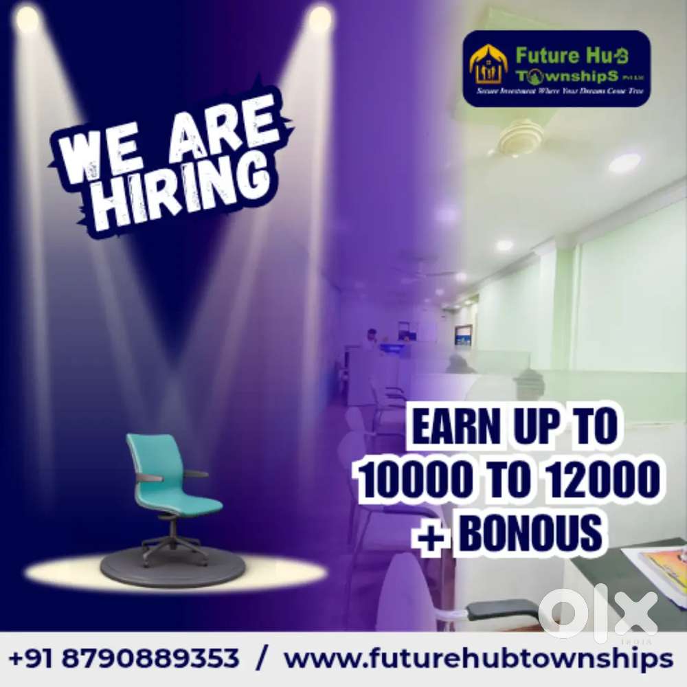 New job notifications, salary up to 12k - Future Hub Townships Pvt Ltd