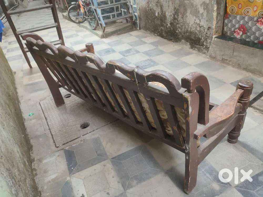 wooden sofa in good condition
