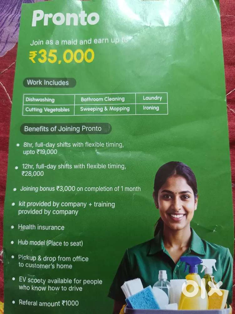 Dishwashing, cutting vegetables, laundry, ironing, sweeping&mopping