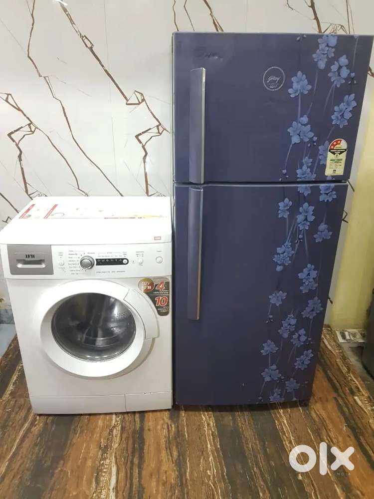 Godrej flower model double door refrigerator and ifb front load W/M #$
