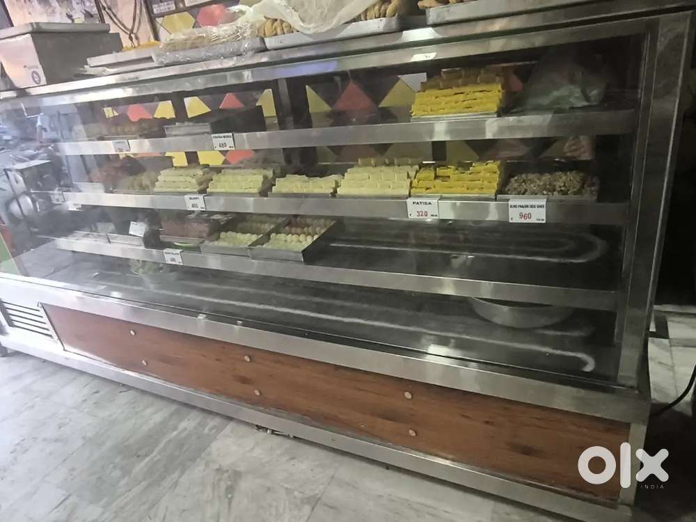 Sweets display counter  8 feet include cash counter0ne and half feet