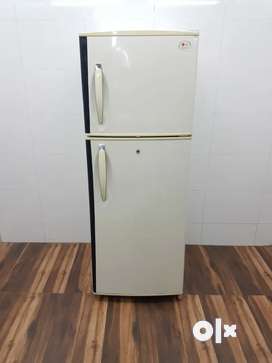 Lg white n black double door refrigerator 265 ltes