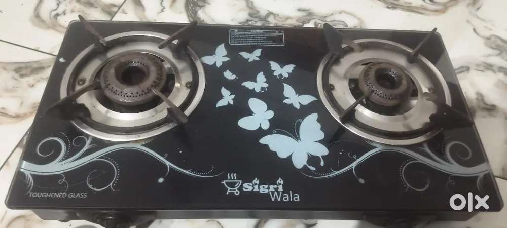 Gas stove Glass top automatic gas stove  4years