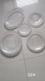 Designed Transparent clear glass Dinnerware Plates & Bowls