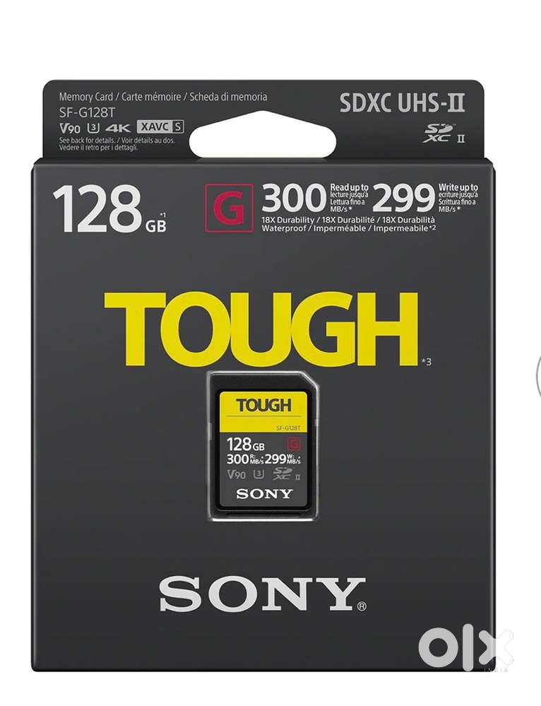 Sony SF-G128T 128GB SF-G Tough Series UHS-II SDXC Memory Card
