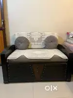 Wooden Sofa Cum Bed with Mattress