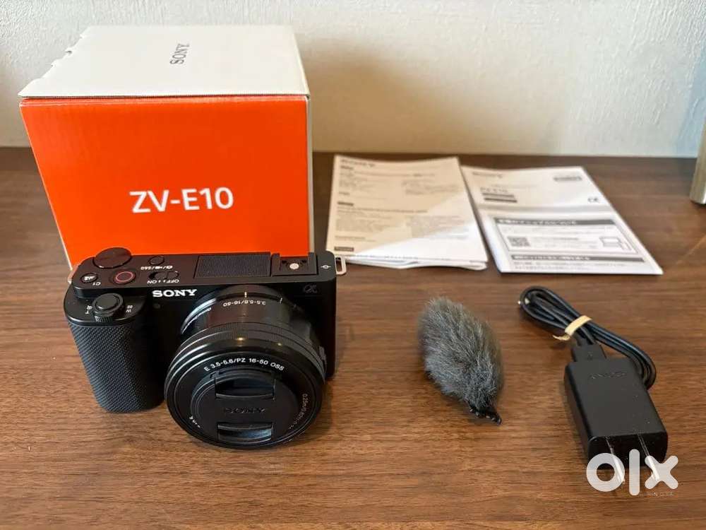 Sony zve10 4k  camera and new godox flash light