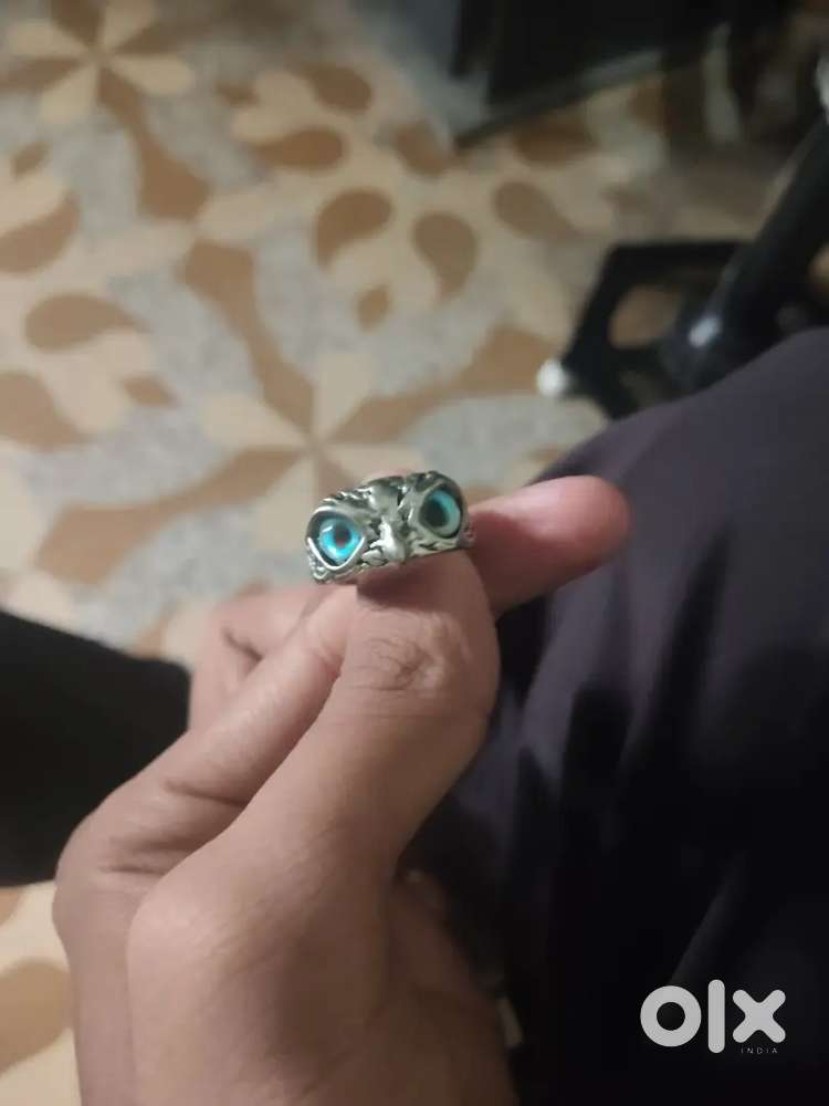 New ring  with blue owl eyes
