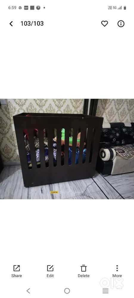 Wooden cot for kids sleeping