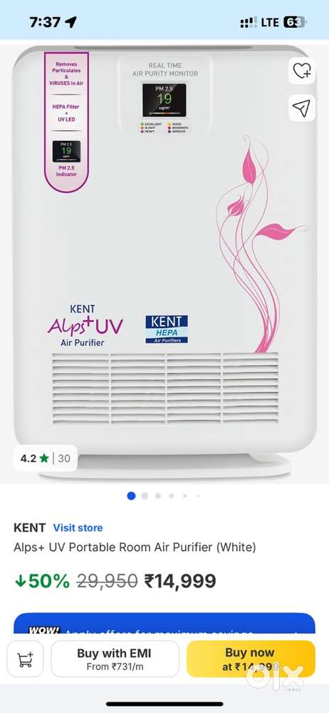 Kent alps uv air purifier