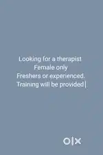 Looking for a female therapist