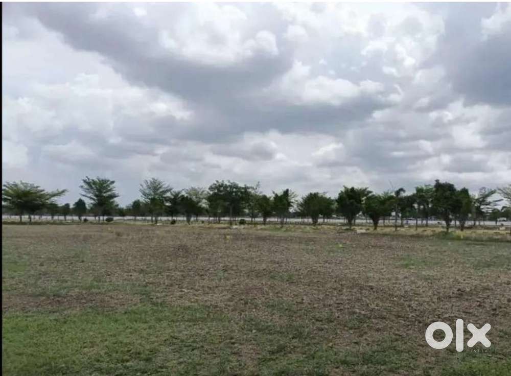 West facing plot with 150sq yards with 2 side road