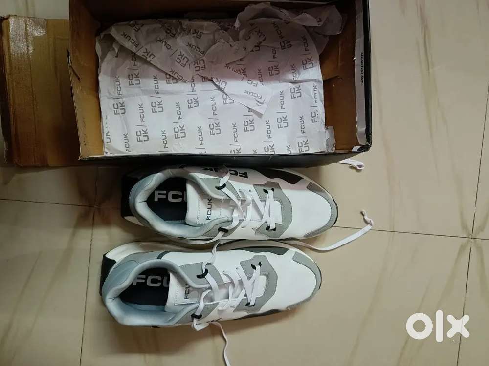 Brand new FCUK white and black sneakers