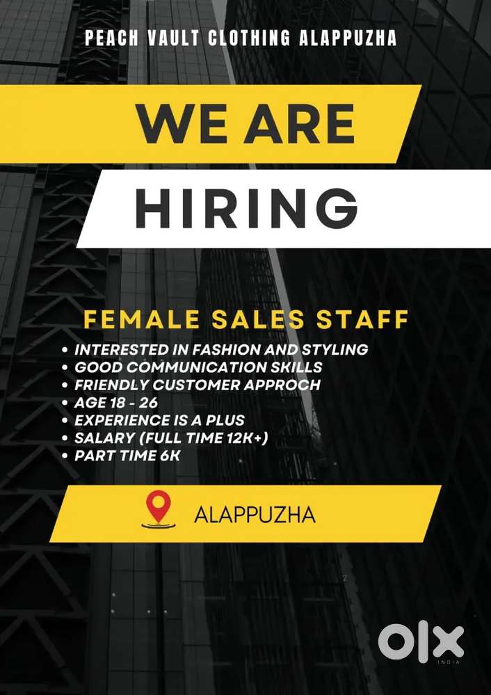 Female sale staff needed