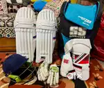 Full Cricket kit- Pad, Gloves, Helmet, Thigh Guard
