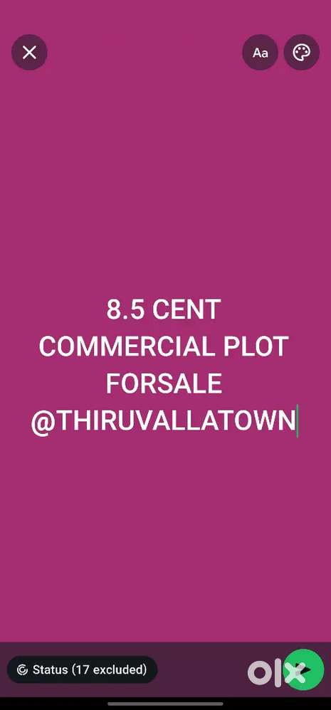 8 CENT COMMERCIAL LAND THIRUVALLA
