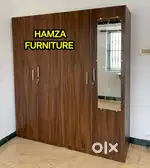 HAMZA FURNITURE NEW DESIGNER PARTICLE BOARD WOOD 4DOOR WARDROBE
