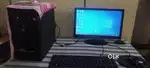 Pc seling 4gb ram r disk 500 gb monitor 21 size