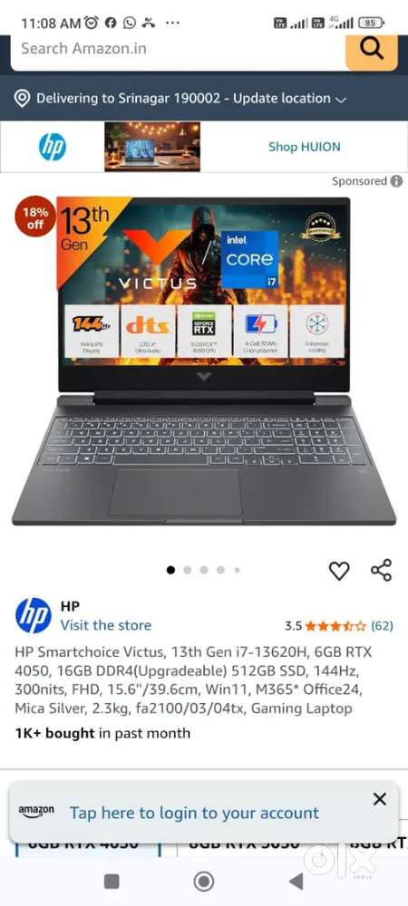 Gaming laptop for sale