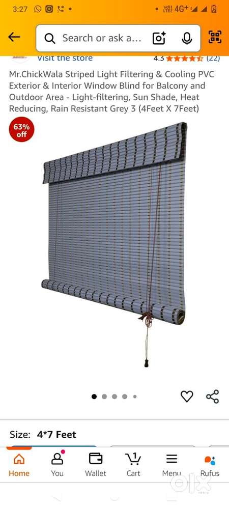 Cooling pvc window blind for balcony