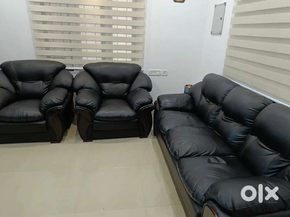 Sofa set (black rexin sheet)