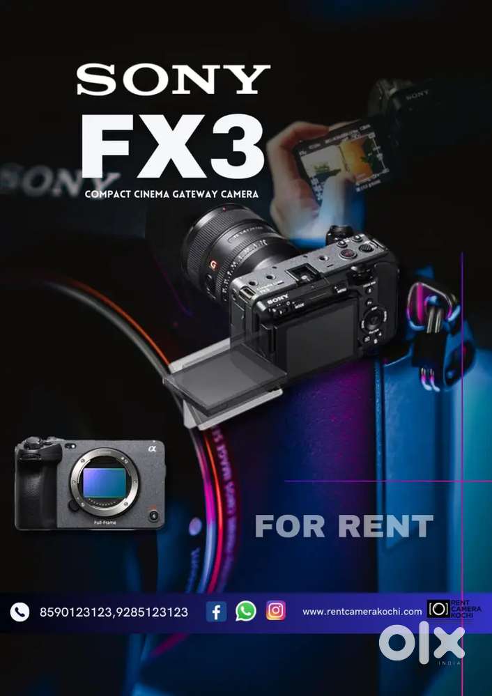 SONY FX3 Available For Rent.All Sony Camera E- mount Lens Available