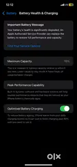Best conditions battery healthy 76