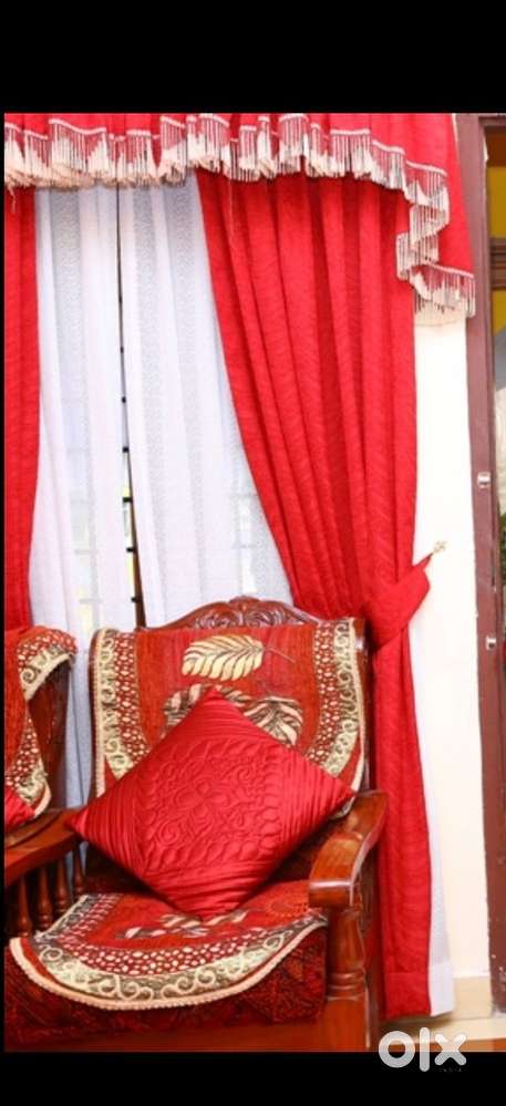 Red luxury curtains set for sale