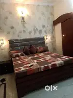 Bed with mattress