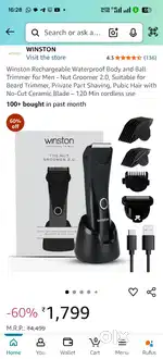 Men's body and nut trimmer