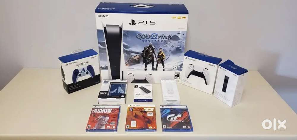 Sony PlayStation 5 Disc Edition Console God of Wa Huge Mega Bundle PS5
