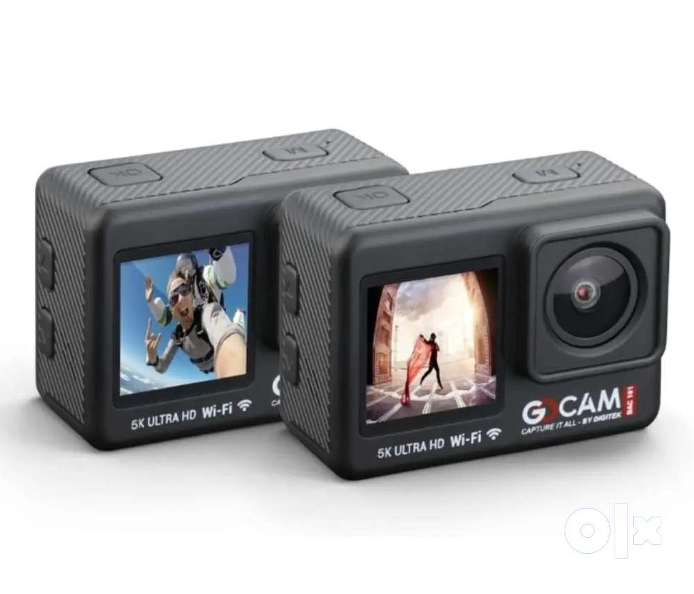 Digitech 5k action camera with 128 gb SanDisk micro SD card.