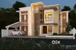 8 cent land with 4 bhk new house for sale in kalady,airport,Angamaly