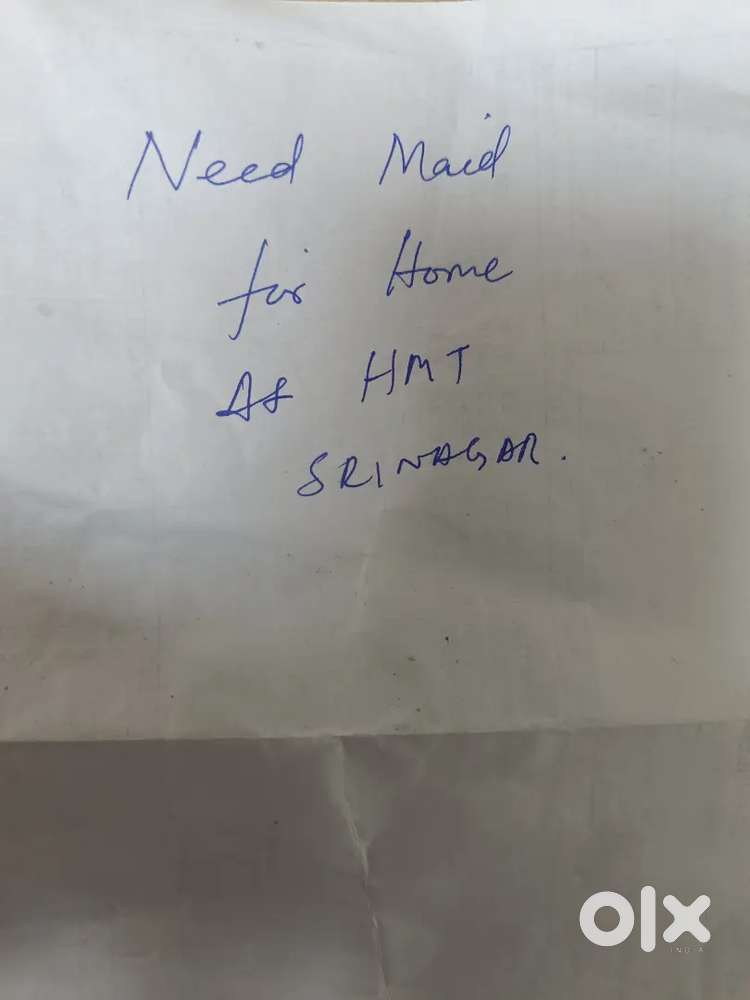 House maid Cum Baby care taker.