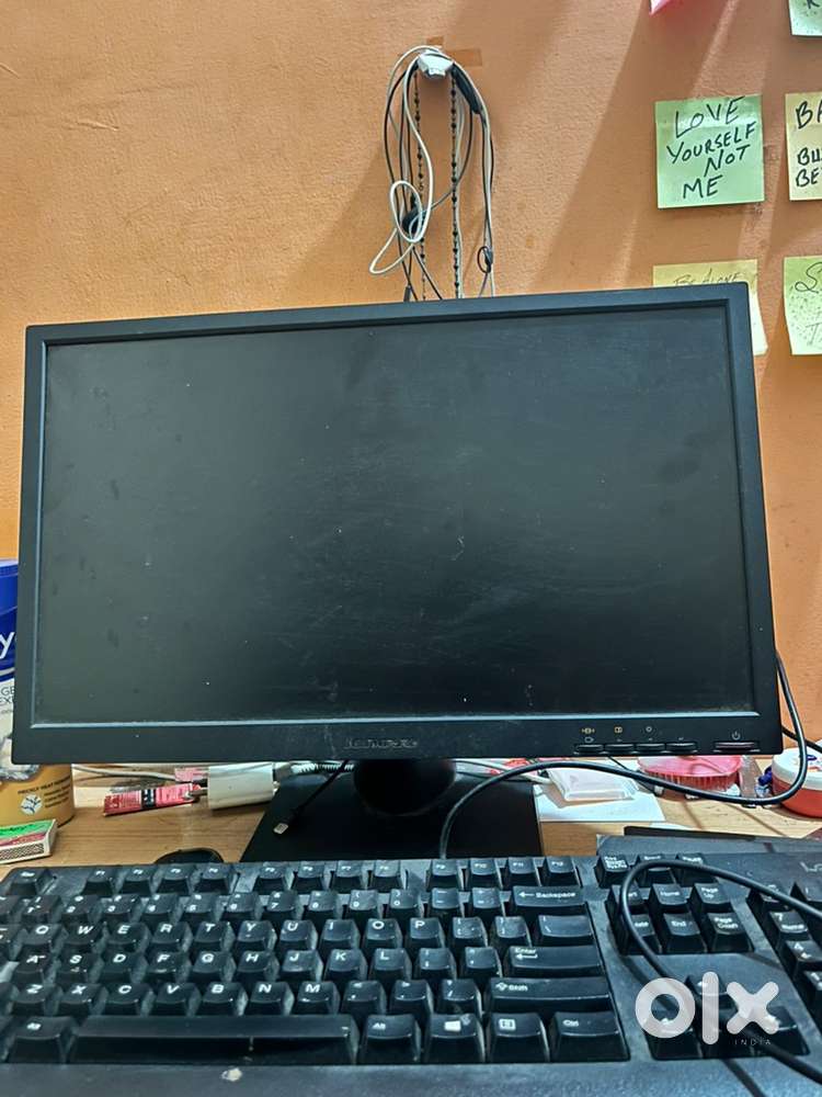 Lenovo moniter , keyboard , mouse , connecting cables