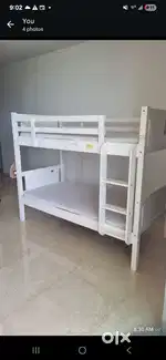 Moving out sale - Sturdy bunk bed - white - with mattresses