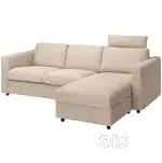 New brand best quality L shape sofa set with single adjustable headres