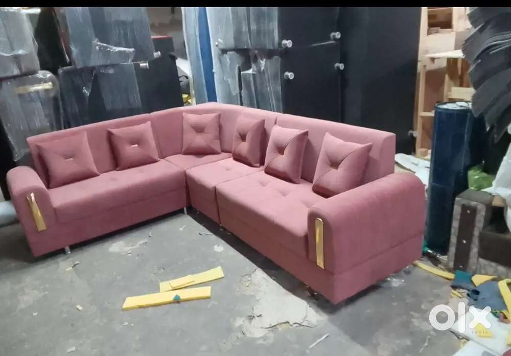 Round hendal L shape sofa set