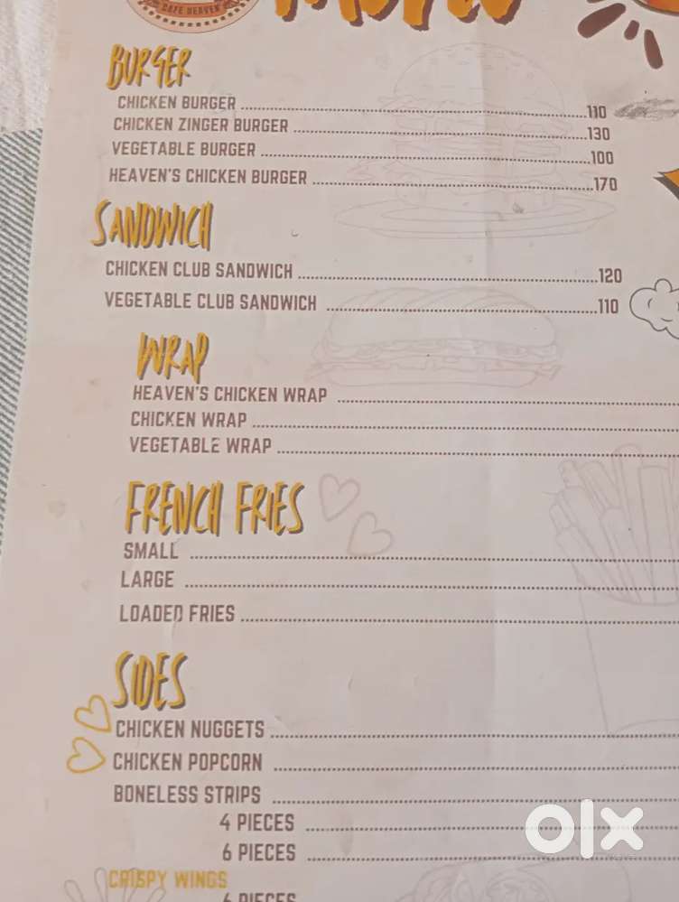 Wanted burger, sandwich, loaded fries maker