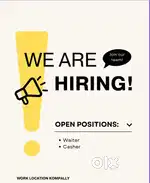 Hiring for Service Staff and Cashier with good communication skill