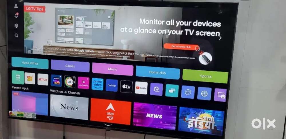 55 inch LG smart led 4k with magic remote 2 yr old