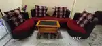 Five Seater Sofa + Sagoon wood center table for urgent sell