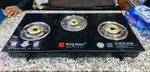 Automatic 3 burner heavy gas stove toughened glass heavy pensport