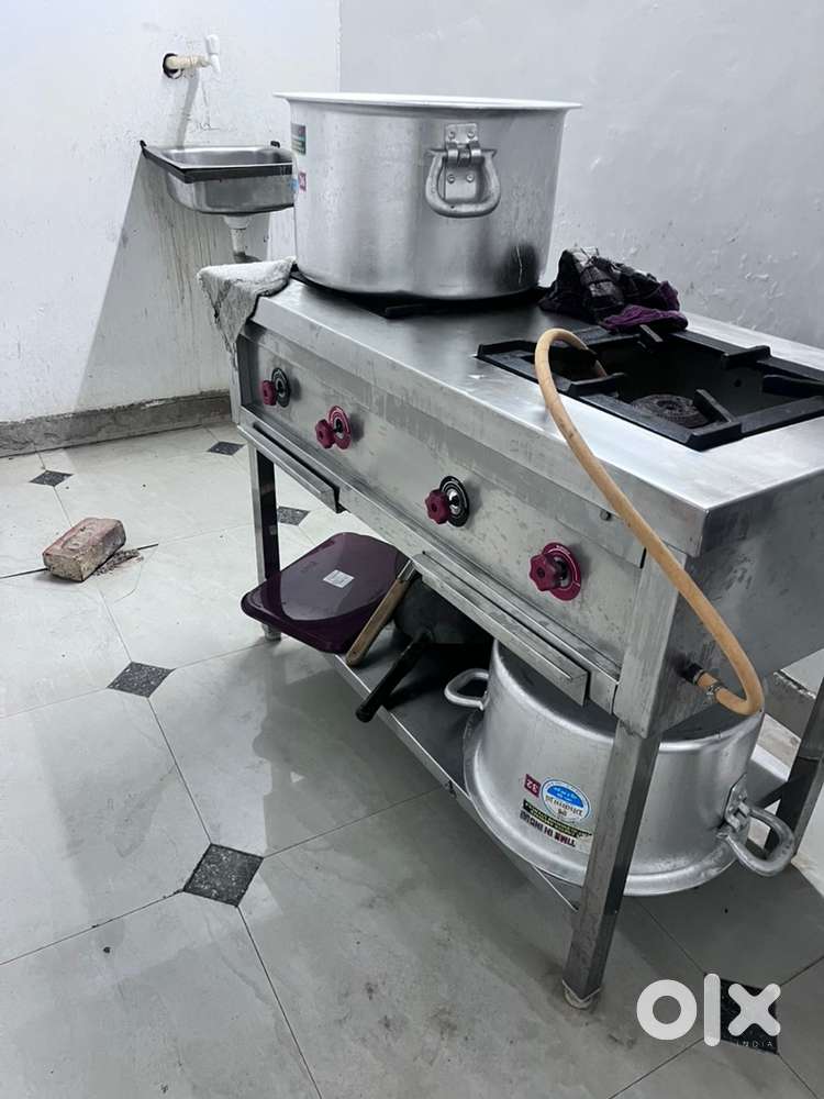 Counter gas and steel table