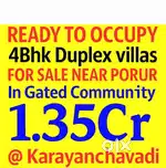4BHK Duplex villa Sale Near Porur at Karayanchavadi