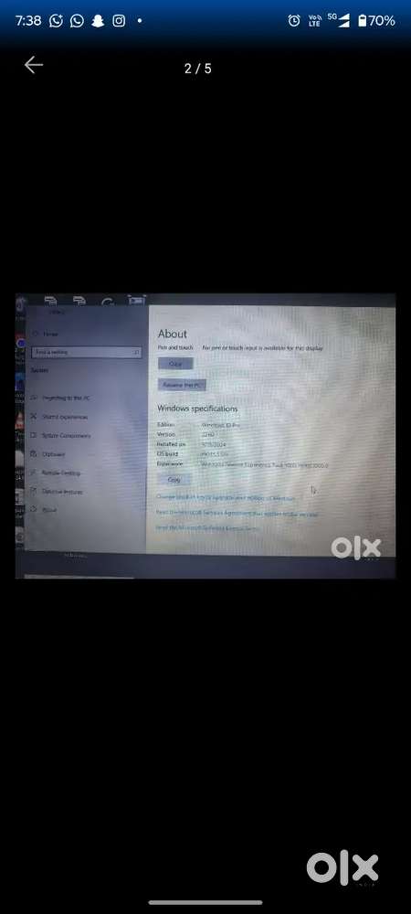 Lenova i7 generation laptop with software waranty for 6 month